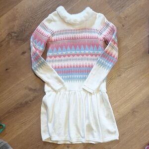 Gymboree Pink and Blue Patterned Kids Sweater Dress